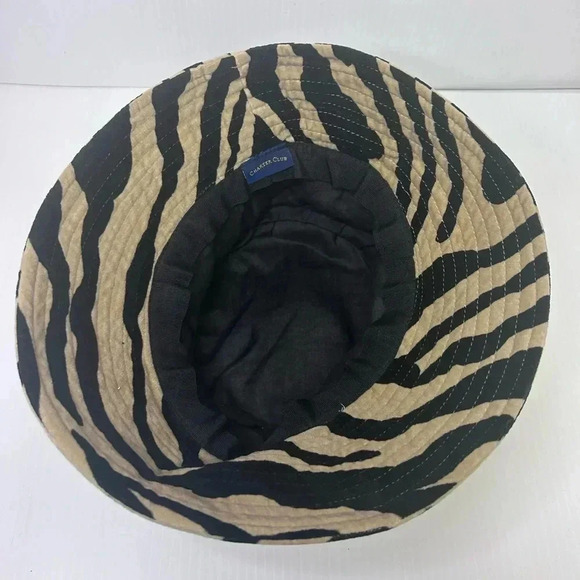 🖤”Charter Club” Velour Black & Tan Animal Print Bucket Hat🖤 - Picture 7 of 10